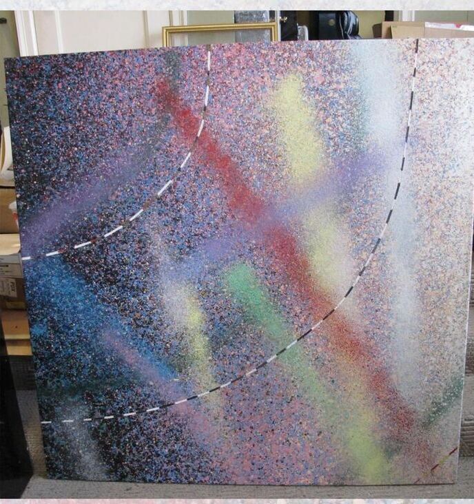 Abstract expressionist painting from Alvin D. Loving's Wild Goose Lake series